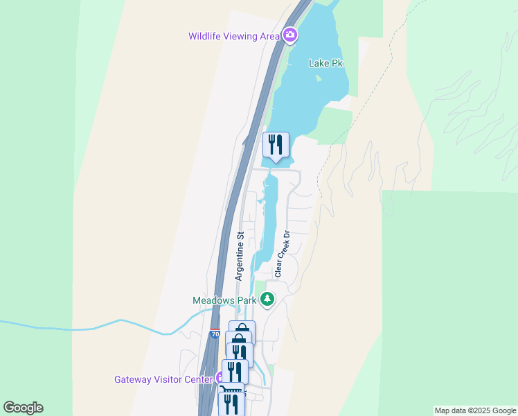 map of restaurants, bars, coffee shops, grocery stores, and more near 2091 Clear Creek Drive in Georgetown