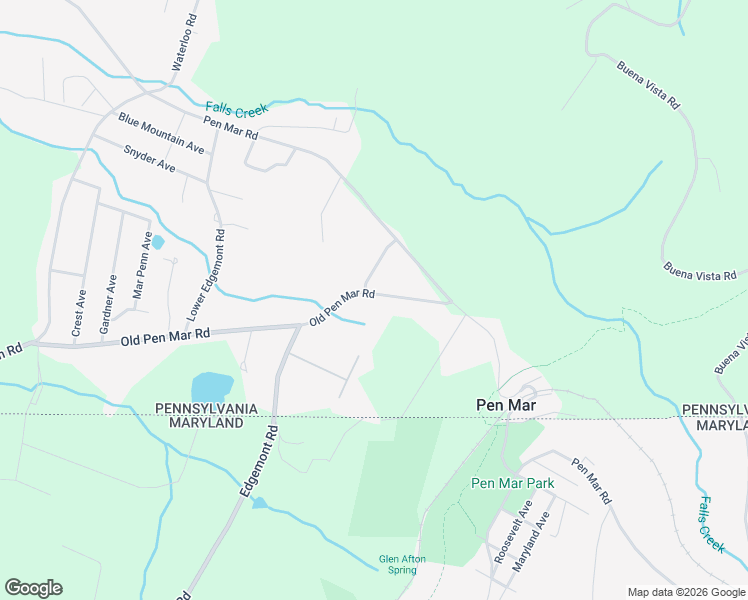 map of restaurants, bars, coffee shops, grocery stores, and more near 12890 Old Pen Mar Road in Waynesboro