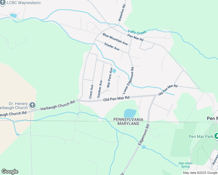 map of restaurants, bars, coffee shops, grocery stores, and more near 14058 Mar Penn Avenue in Waynesboro