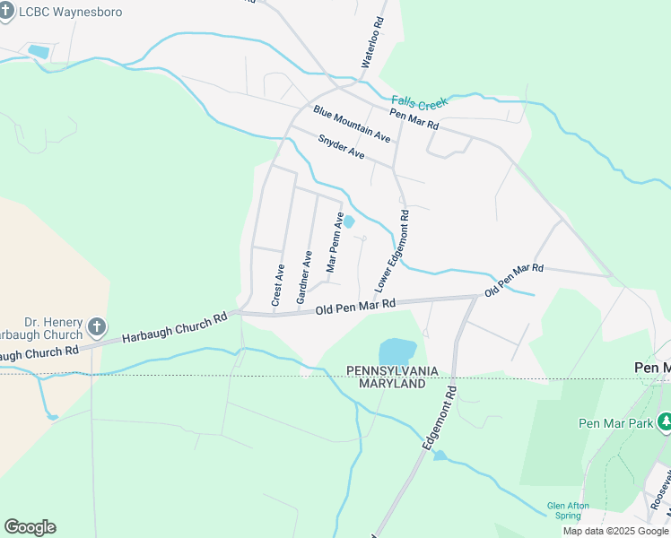 map of restaurants, bars, coffee shops, grocery stores, and more near 14058 Mar Penn Avenue in Waynesboro