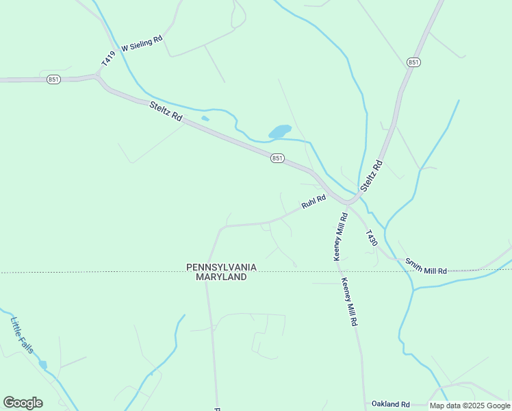 map of restaurants, bars, coffee shops, grocery stores, and more near 3482 Ruhl Road in New Freedom