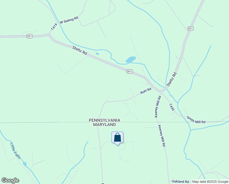map of restaurants, bars, coffee shops, grocery stores, and more near 3516 Ruhl Road in New Freedom
