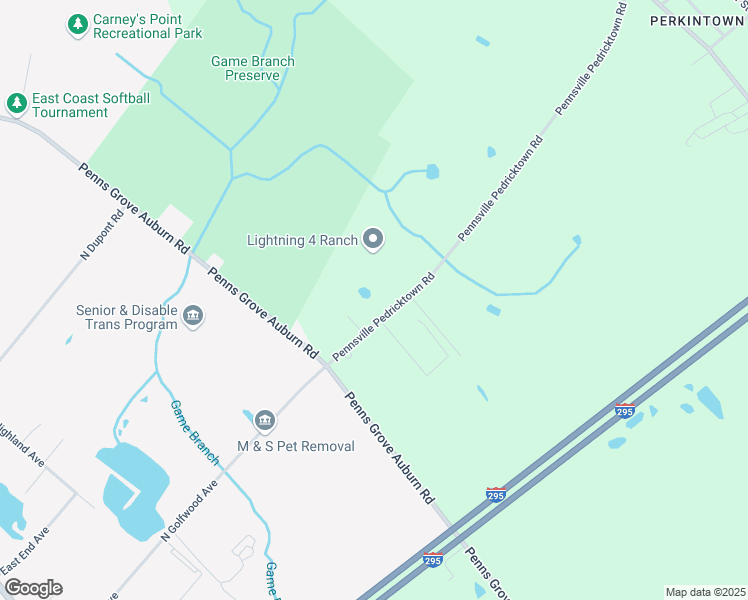 map of restaurants, bars, coffee shops, grocery stores, and more near 268 Pennsville Pedricktown Road in Pedricktown