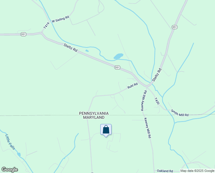 map of restaurants, bars, coffee shops, grocery stores, and more near 3482 Ruhl Road in New Freedom