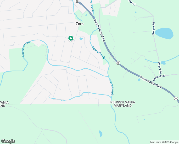 map of restaurants, bars, coffee shops, grocery stores, and more near 34 Toms Creek Trail in Fairfield