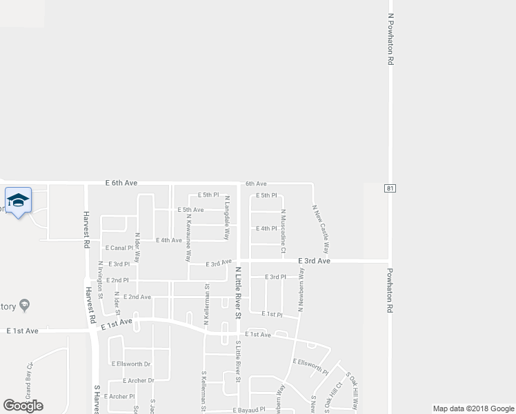 map of restaurants, bars, coffee shops, grocery stores, and more near 25793 East Parkview Place in Aurora