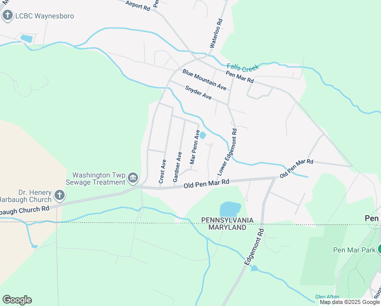 map of restaurants, bars, coffee shops, grocery stores, and more near 14019 Mar Penn Avenue in Waynesboro