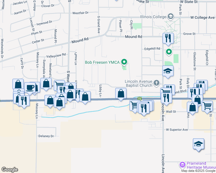map of restaurants, bars, coffee shops, grocery stores, and more near 17 Sherwood Eddy Drive in Jacksonville