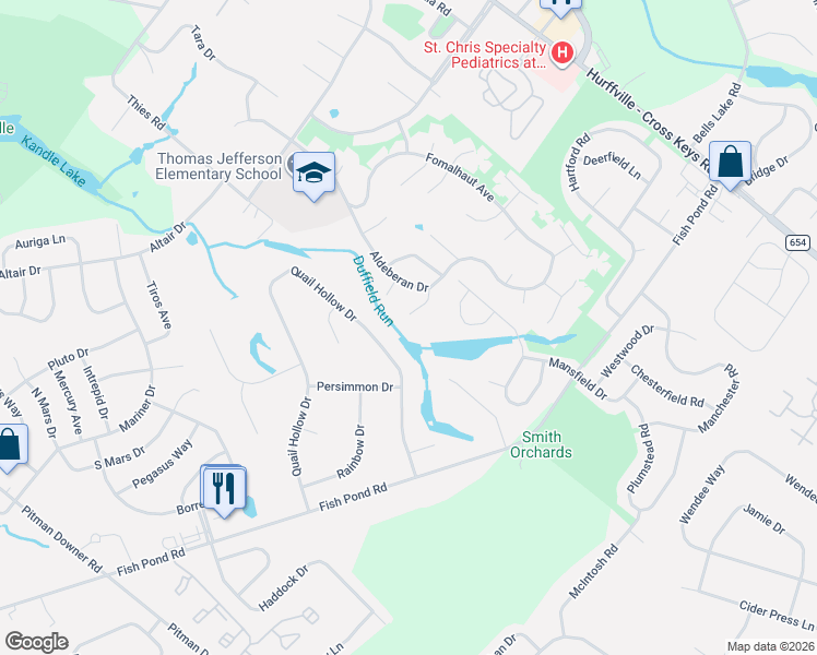 map of restaurants, bars, coffee shops, grocery stores, and more near 33 Phoenix Court in Washington Township