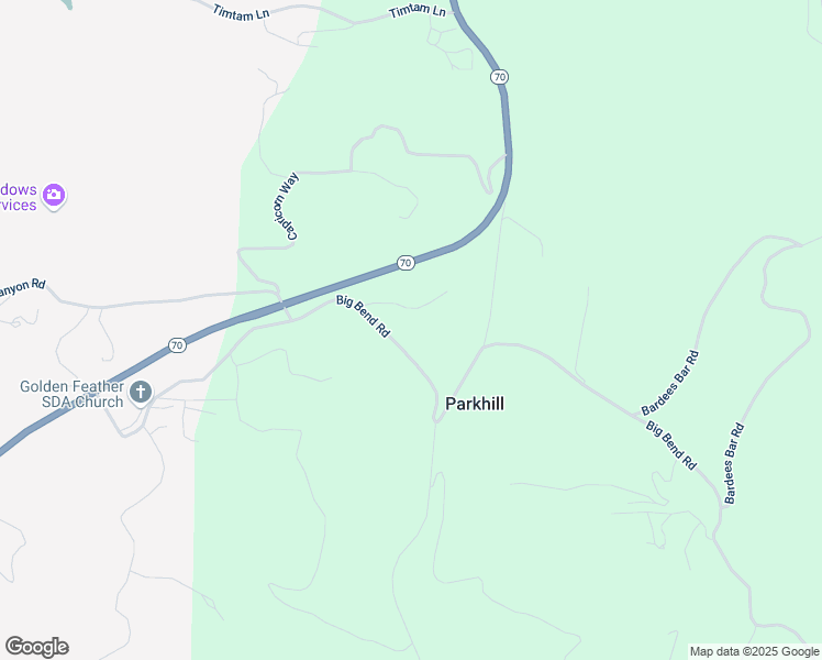 map of restaurants, bars, coffee shops, grocery stores, and more near 11450 Marmion Way in Oroville