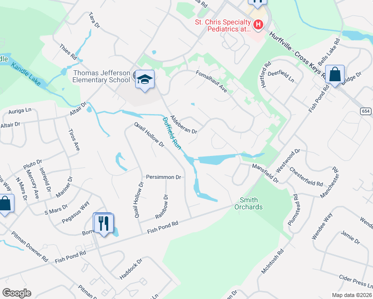 map of restaurants, bars, coffee shops, grocery stores, and more near 33 Phoenix Court in Washington Township