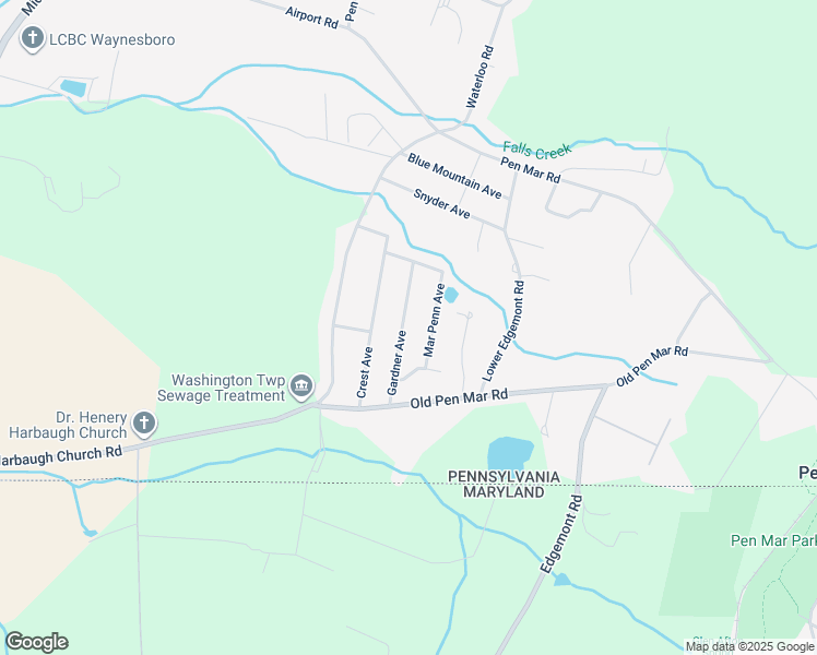 map of restaurants, bars, coffee shops, grocery stores, and more near 14006 Gardner Avenue in Waynesboro