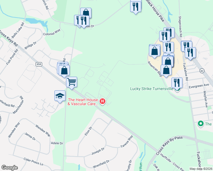 map of restaurants, bars, coffee shops, grocery stores, and more near 5412 Woodmont Circle in Washington Township