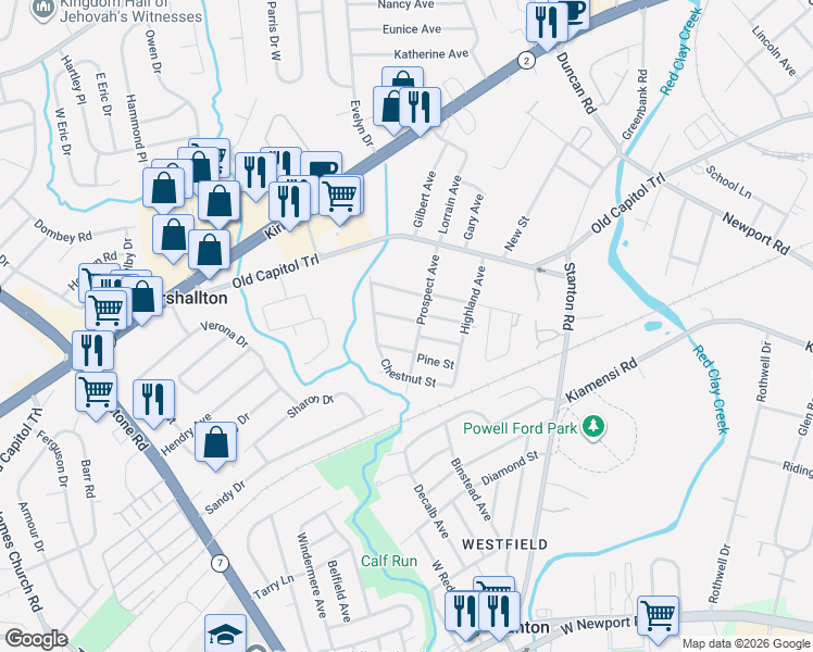 map of restaurants, bars, coffee shops, grocery stores, and more near 806 Prospect Avenue in Wilmington