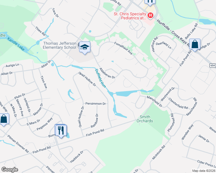 map of restaurants, bars, coffee shops, grocery stores, and more near 28 Phoenix Court in Washington Township