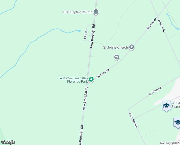 map of restaurants, bars, coffee shops, grocery stores, and more near 162 New Brooklyn Road in Berlin