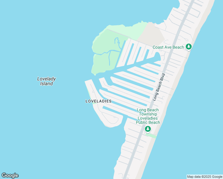 map of restaurants, bars, coffee shops, grocery stores, and more near 134 Laguna Lane in Beach Haven