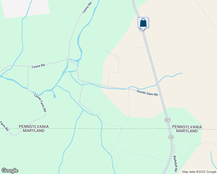 map of restaurants, bars, coffee shops, grocery stores, and more near 8910 Goods Dam Road in Waynesboro