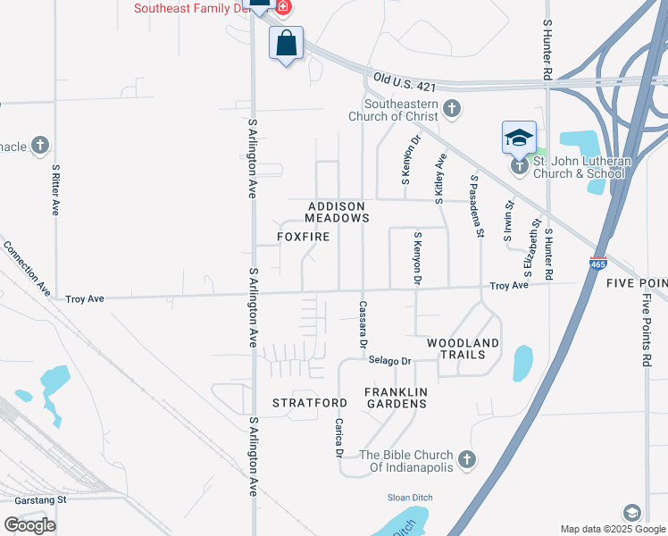 map of restaurants, bars, coffee shops, grocery stores, and more near 2936 Addison Meadows Lane in Indianapolis