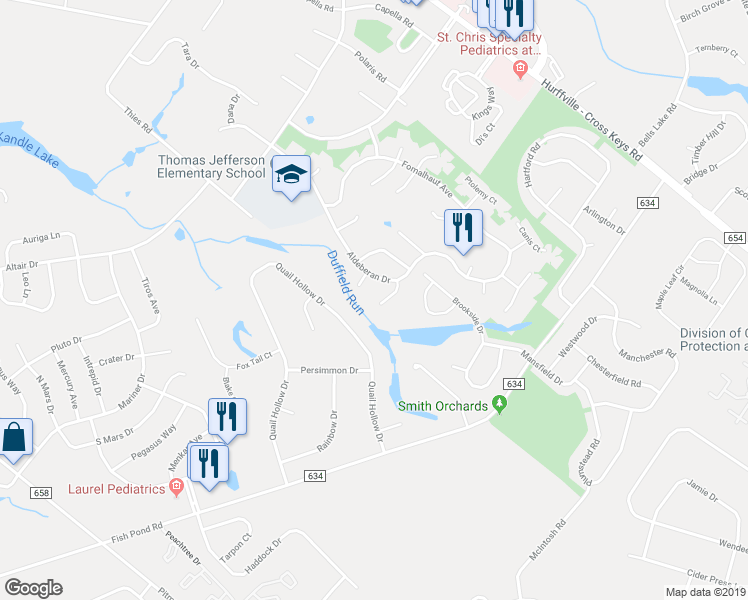 map of restaurants, bars, coffee shops, grocery stores, and more near 22 Phoenix Court in Washington Township