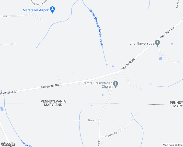 map of restaurants, bars, coffee shops, grocery stores, and more near 501 Marsteller Road in New Park