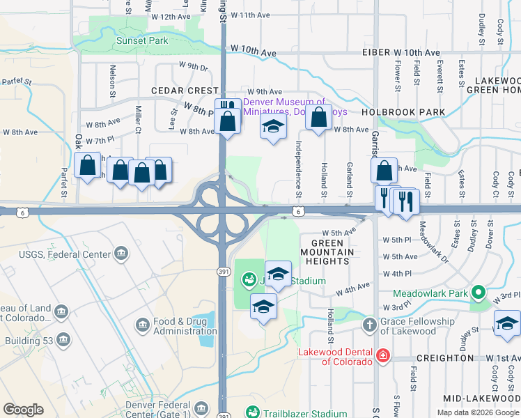 map of restaurants, bars, coffee shops, grocery stores, and more near in 