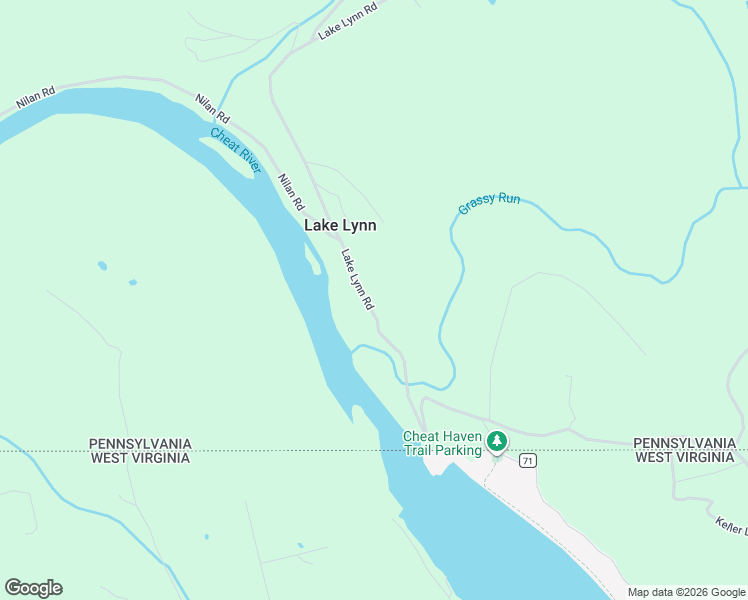 map of restaurants, bars, coffee shops, grocery stores, and more near 552 Lake Lynn Road in Lake Lynn