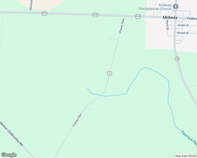 map of restaurants, bars, coffee shops, grocery stores, and more near 14380 Prairie Pike in South Solon