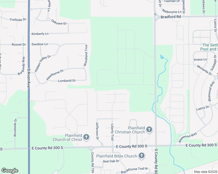 map of restaurants, bars, coffee shops, grocery stores, and more near 7733 Fairwood Boulevard in Cartersburg
