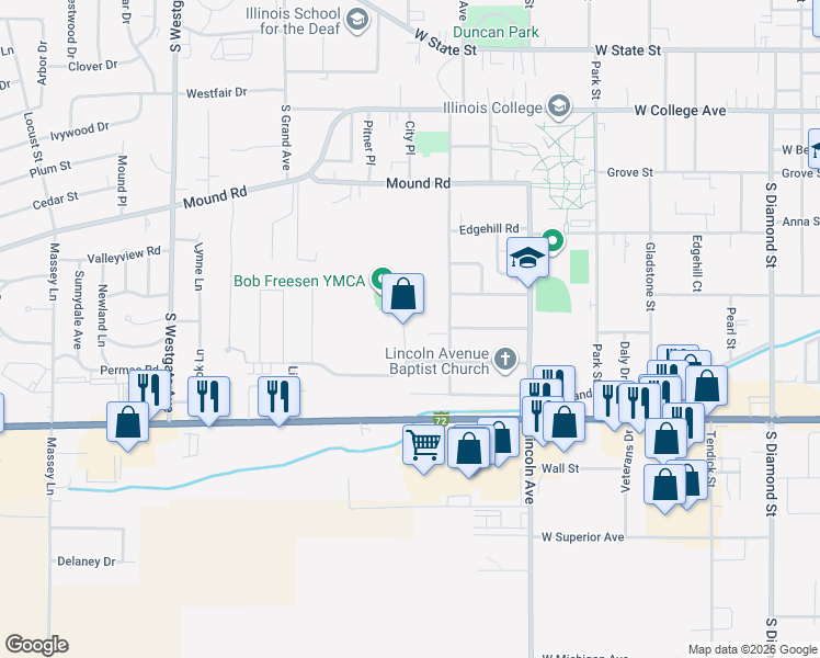 map of restaurants, bars, coffee shops, grocery stores, and more near 1-7 Sherwood Eddy Drive in Jacksonville