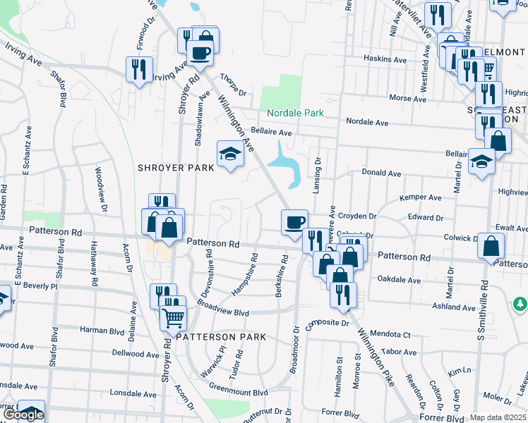 map of restaurants, bars, coffee shops, grocery stores, and more near 812 Citation Avenue in Dayton