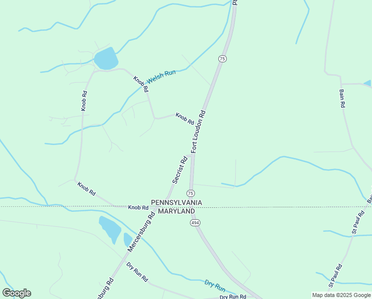 map of restaurants, bars, coffee shops, grocery stores, and more near 14795 Secrist Road in Mercersburg