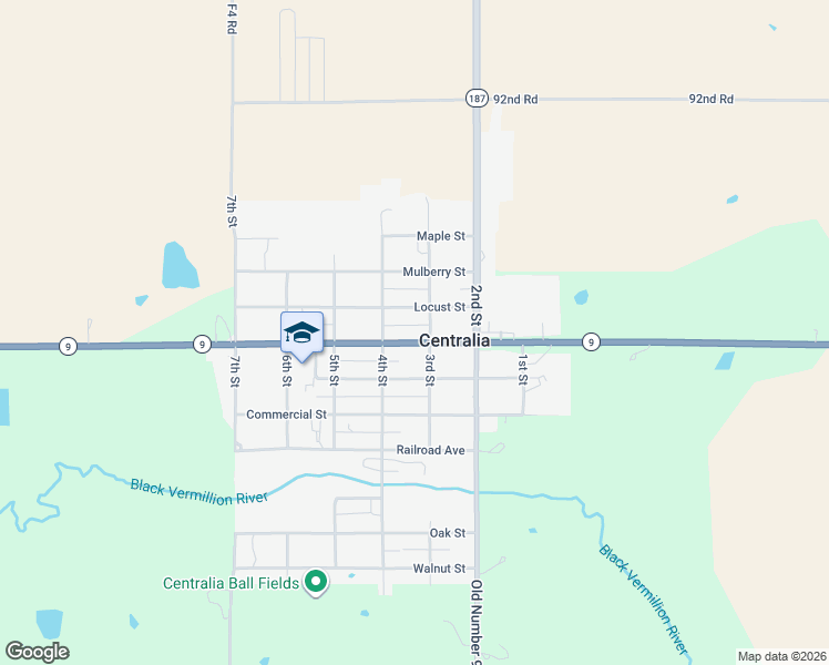map of restaurants, bars, coffee shops, grocery stores, and more near 310 John Riggins Avenue in Centralia