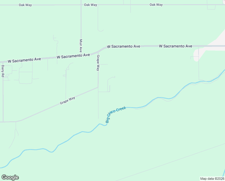 map of restaurants, bars, coffee shops, grocery stores, and more near 2787 Grape Way in Chico