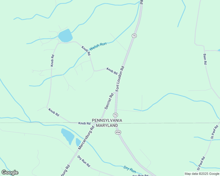 map of restaurants, bars, coffee shops, grocery stores, and more near 14795 Secrist Road in Mercersburg