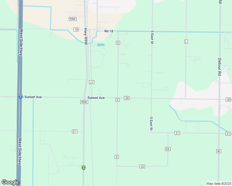 map of restaurants, bars, coffee shops, grocery stores, and more near 4173 County Road K in Orland
