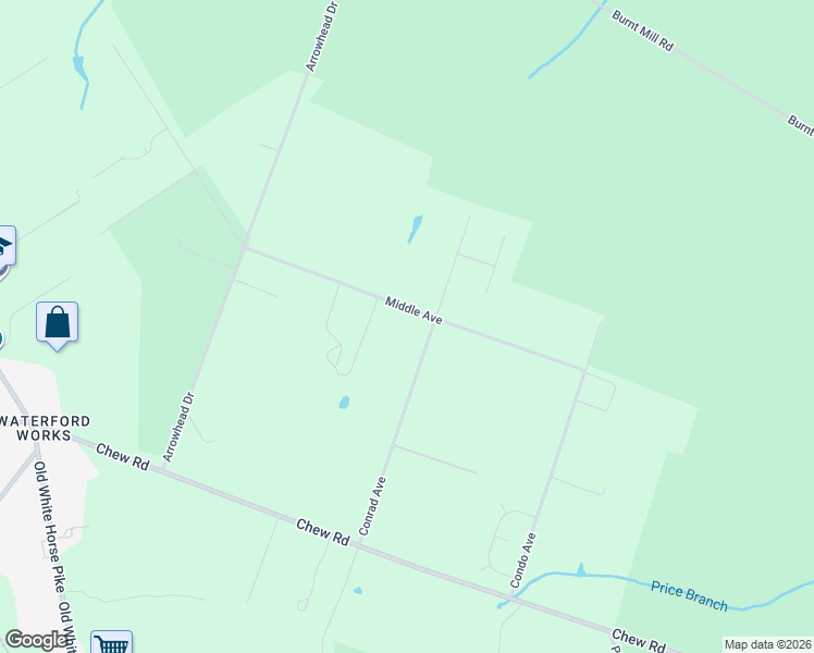 map of restaurants, bars, coffee shops, grocery stores, and more near 1691 Conrad Avenue in Waterford