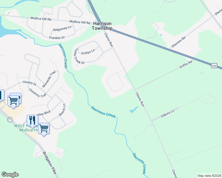 map of restaurants, bars, coffee shops, grocery stores, and more near 120 Salvatore Drive in Harrison Township