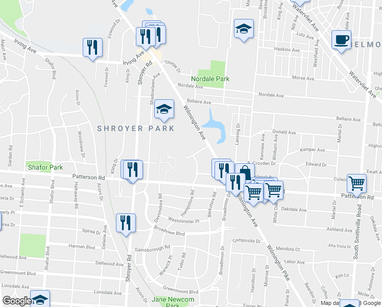 map of restaurants, bars, coffee shops, grocery stores, and more near 817 Citation Street in Dayton