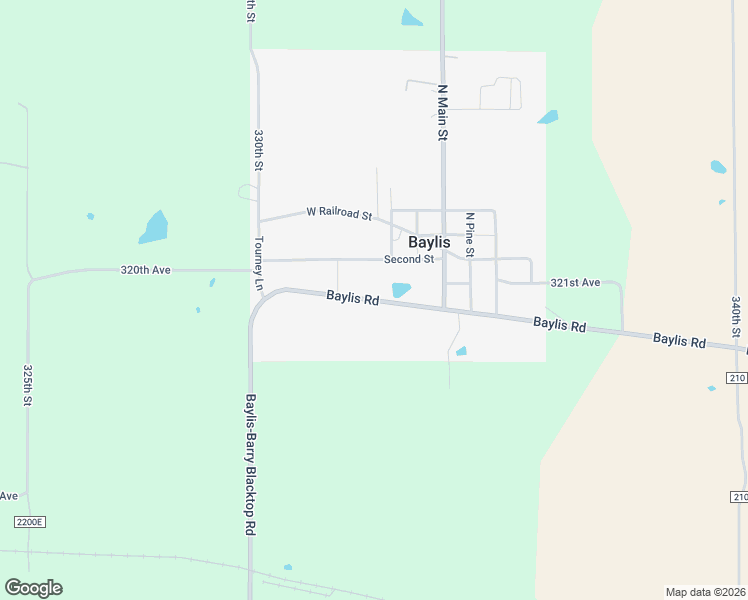 map of restaurants, bars, coffee shops, grocery stores, and more near Baylis Road in Baylis