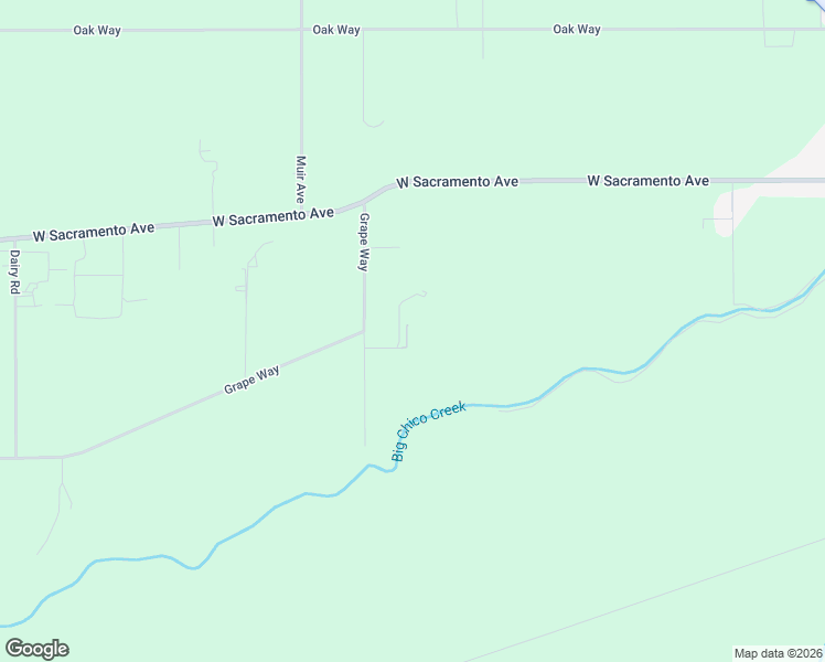 map of restaurants, bars, coffee shops, grocery stores, and more near 2787 Grape Way in Chico