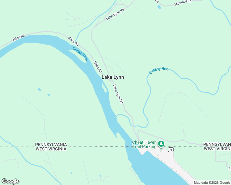 map of restaurants, bars, coffee shops, grocery stores, and more near 549 Lake Lynn Road in Lake Lynn