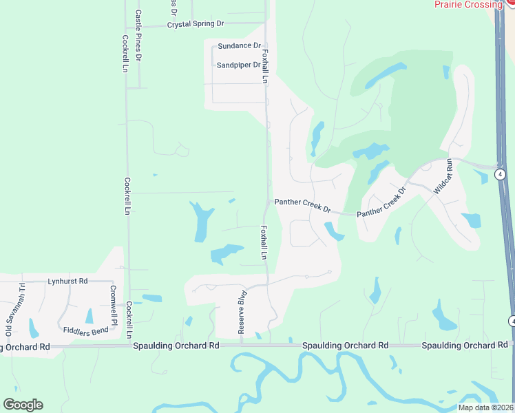 map of restaurants, bars, coffee shops, grocery stores, and more near 4999 Foxhall Lane in Springfield