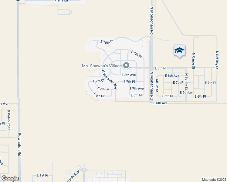 map of restaurants, bars, coffee shops, grocery stores, and more near 27679 East 7th Lane in Aurora