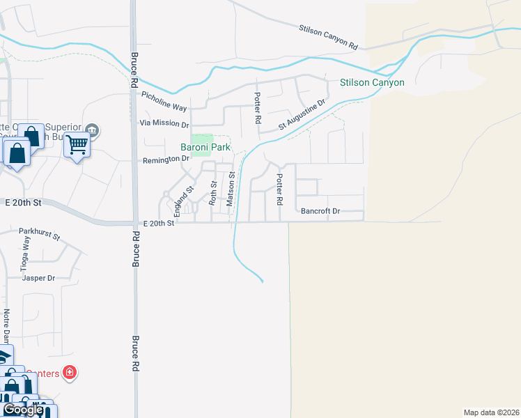 map of restaurants, bars, coffee shops, grocery stores, and more near 1978 Potter Road in Chico