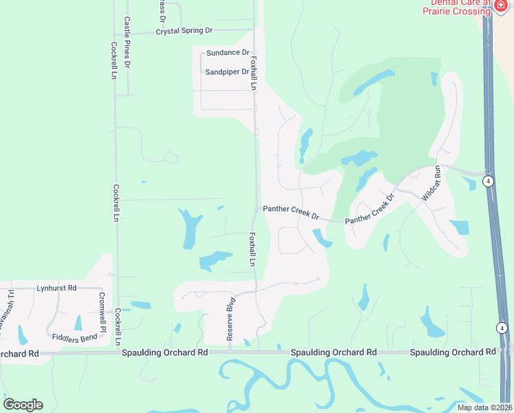 map of restaurants, bars, coffee shops, grocery stores, and more near 4999 Foxhall Lane in Springfield
