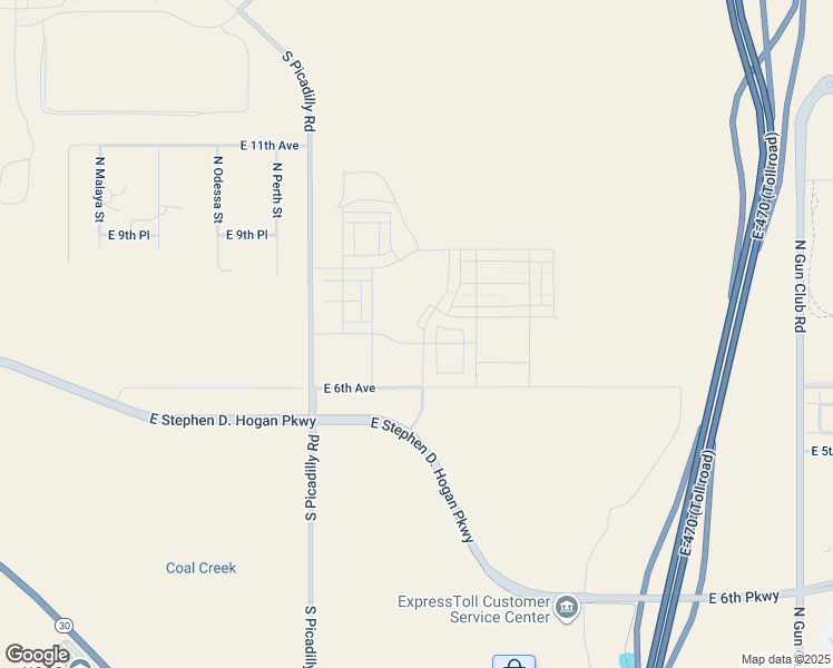 map of restaurants, bars, coffee shops, grocery stores, and more near 21871 East 7th Avenue in Aurora
