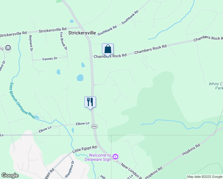 map of restaurants, bars, coffee shops, grocery stores, and more near 6 Laetitia Lane in Landenberg
