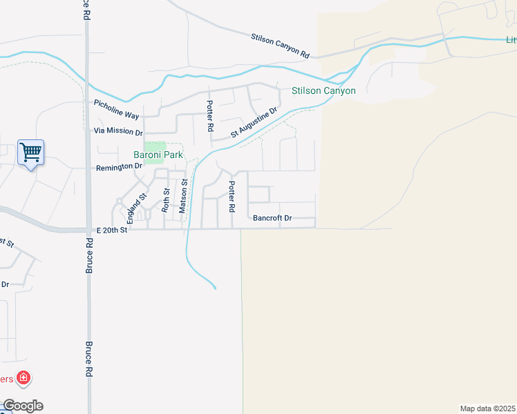 map of restaurants, bars, coffee shops, grocery stores, and more near 2865 Beaumont Avenue in Chico