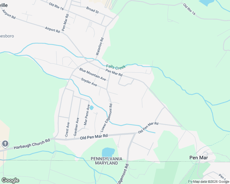 map of restaurants, bars, coffee shops, grocery stores, and more near 12417 Stine Avenue in Waynesboro